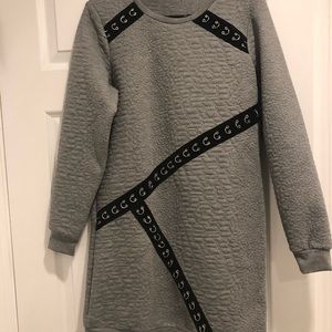 Grey sweater dress